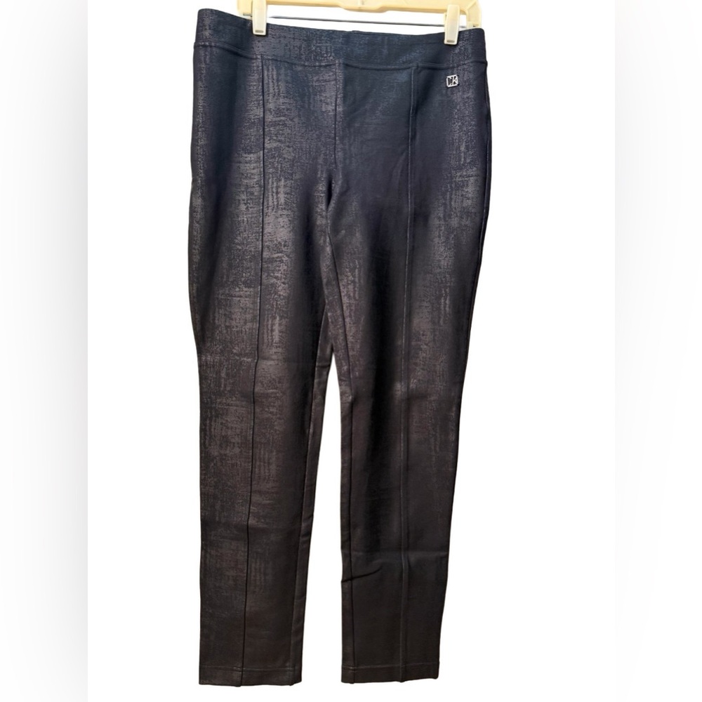Calvin Klein Y2K Embossed Ponte Leggings Black Skinny Pants Women’s Size M